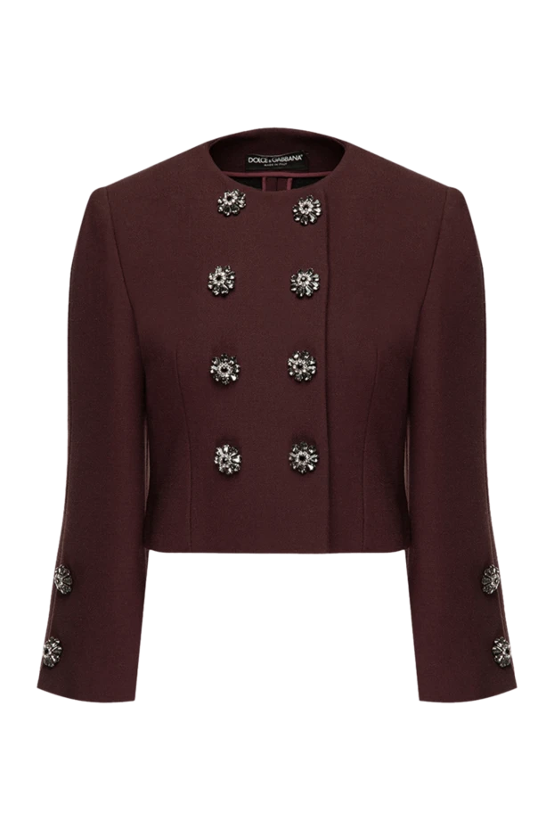 Dolce & Gabbana женские жакет из шерсти бордовый женский купить с ценами и фото 130720 - фото 1