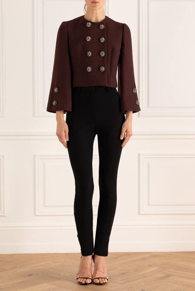 Dolce & Gabbana woman women's burgundy wool jacket buy with prices and photos 130720 - photo 2