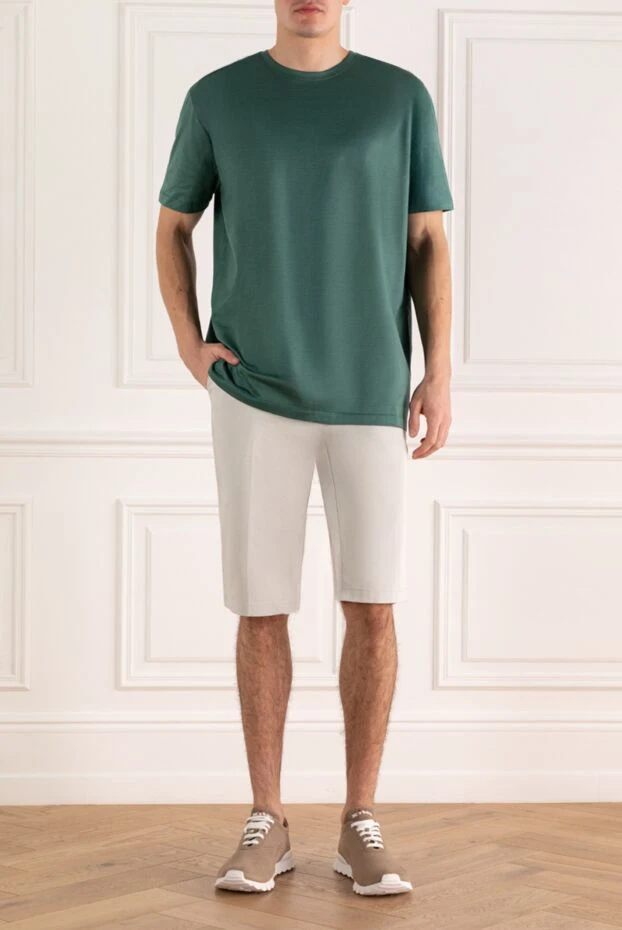 Brioni man gray cotton shorts for men buy with prices and photos 131172 - photo 2