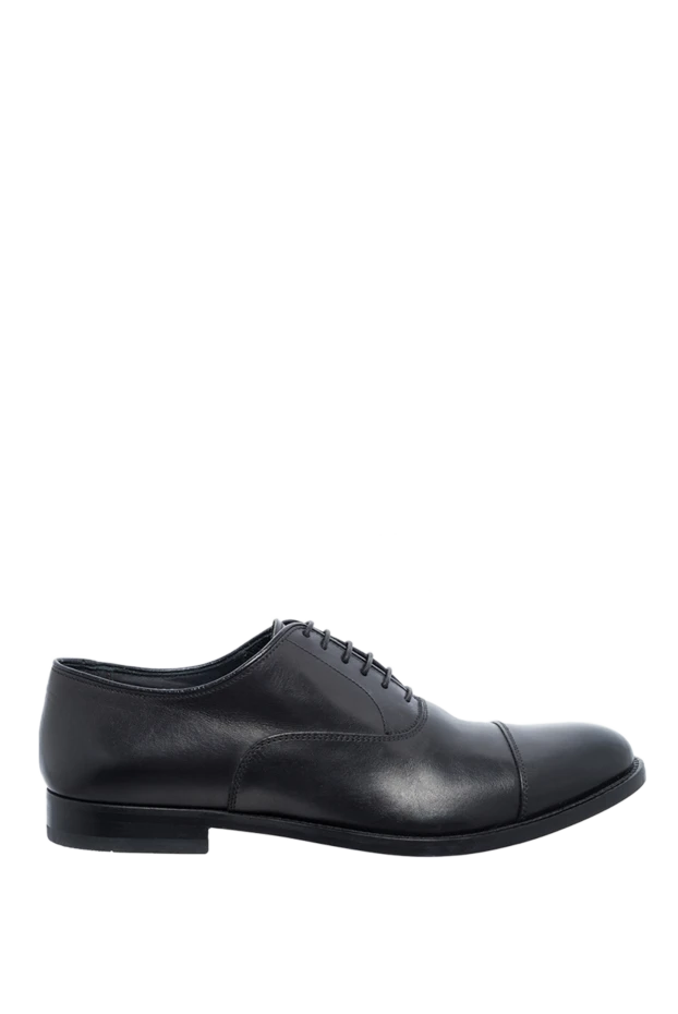 Doucal`s man men's black leather shoes 131244 - photo 1