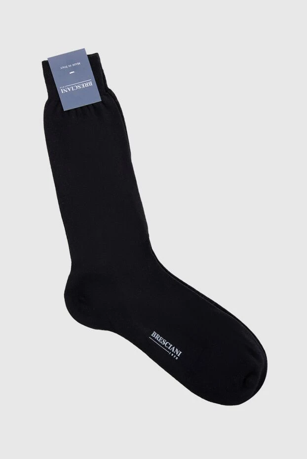 Bresciani black wool and nylon socks for men 131354 - photo 1