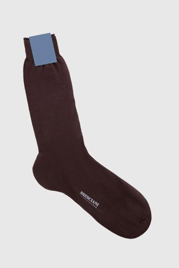 Bresciani man men's brown wool and nylon socks 131355 - photo 1