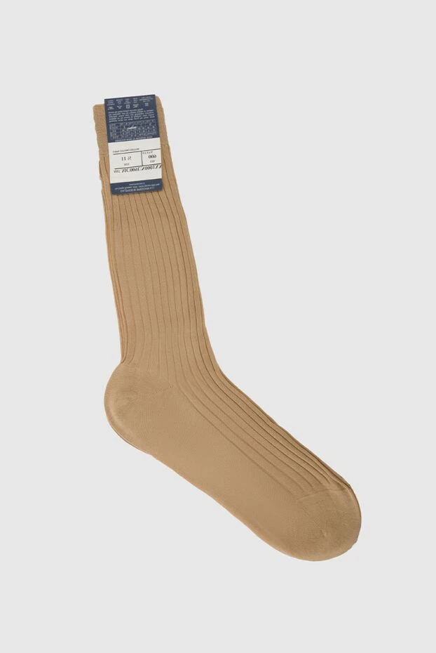 Bresciani man men's beige cotton socks 131357 - photo 2