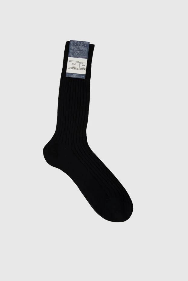 Bresciani man men's black cotton socks 131358 - photo 2