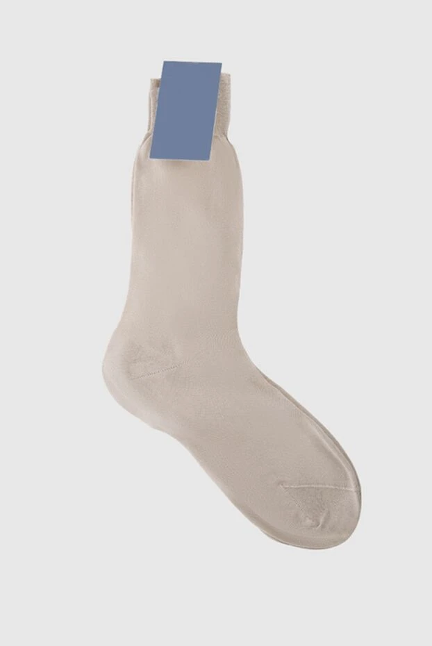 Bresciani man men's beige cotton socks 131359 - photo 2