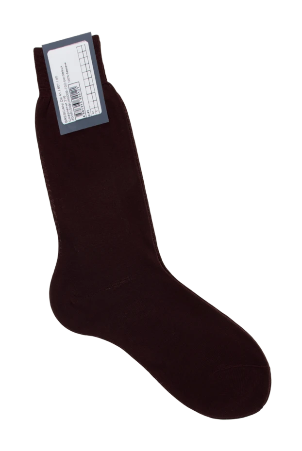 Bresciani socks made of cotton burgundy for men 131362 - photo 1