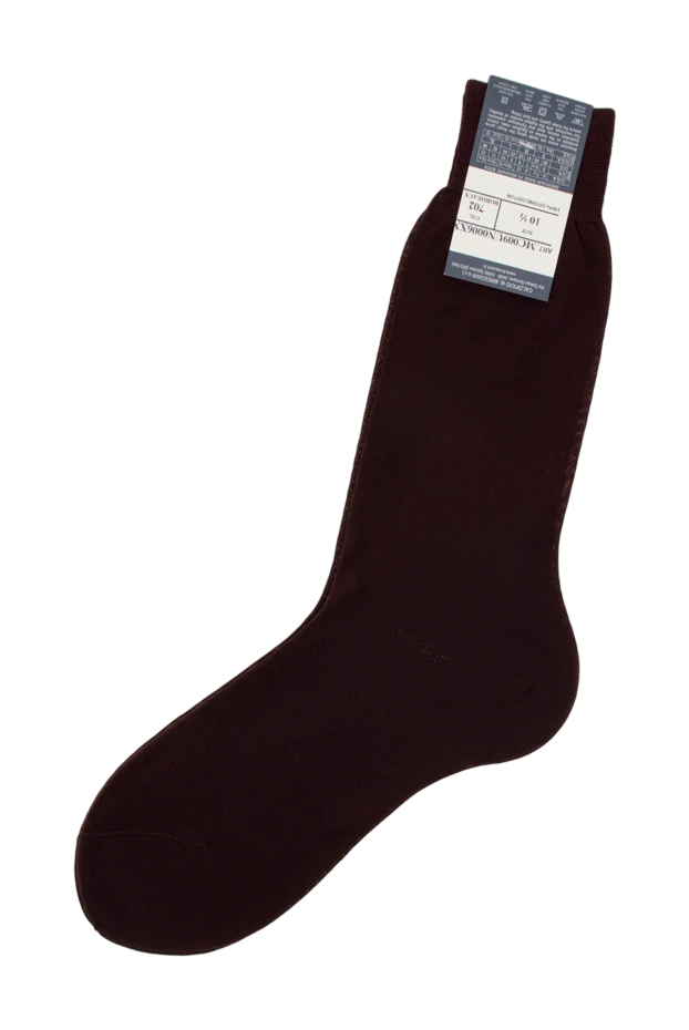Bresciani чоловічі шкарпетки з бавовни бордові чоловічі купити фото з цінами 131362 - фото 2
