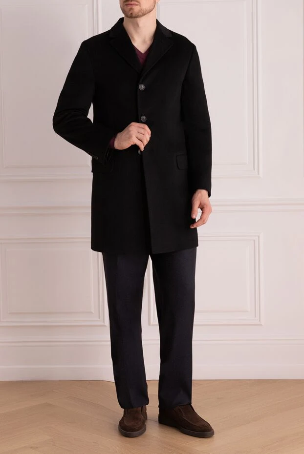 Cesare di Napoli мужские пальто из шерсти черное мужское купить с ценами и фото 131495 - фото 2