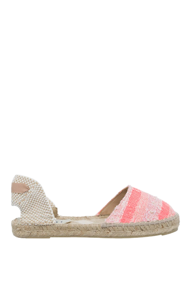 Manebi women's espadrilles with striped print, pink 131554 - photo 1