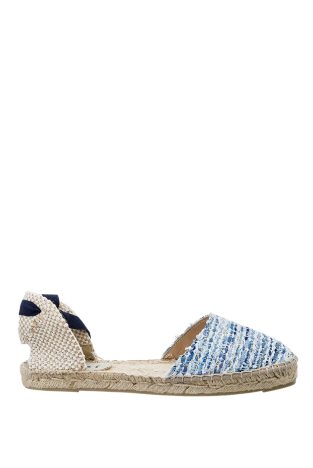 Manebi women's blue espadrilles with ties at the ankles 131561 - photo 1