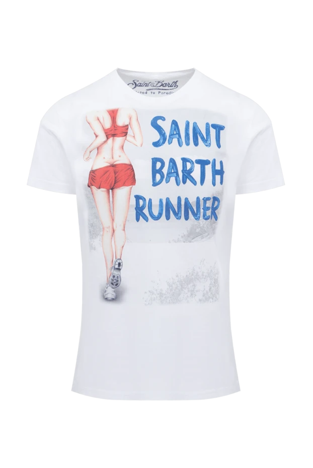 MC2 Saint Barth мужские футболка из хлопка белая мужская купить с ценами и фото 131652 - фото 1