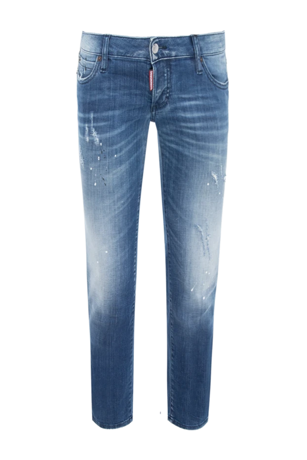 Dsquared2 women's blue jeans with distressing and low rise 131697 - photo 1