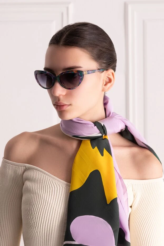 Dolce & Gabbana женские солнцезащитные очки из акрила фиолетовые женские купить с ценами и фото 131758 - фото 2