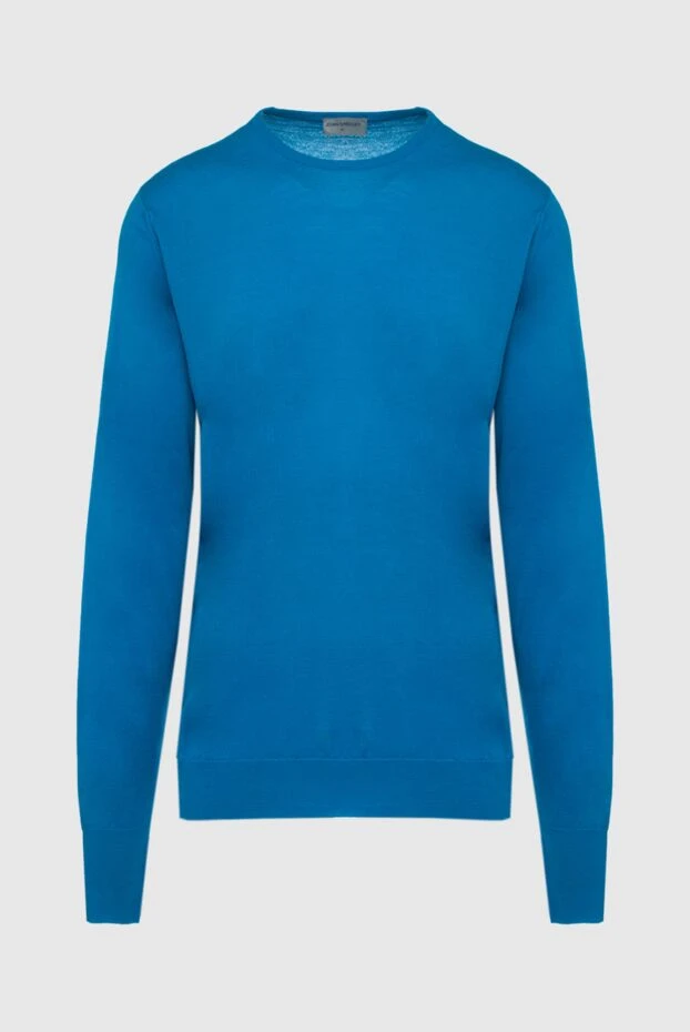 John Smedley man blue wool jumper for men 131812 - photo 1