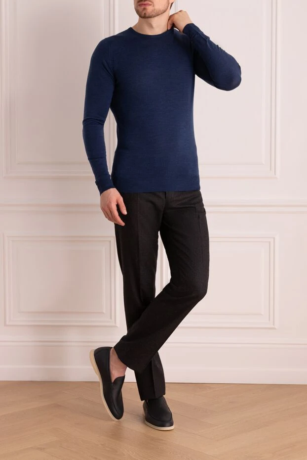 John Smedley man wool jumper blue for men buy with prices and photos 131815 - photo 2