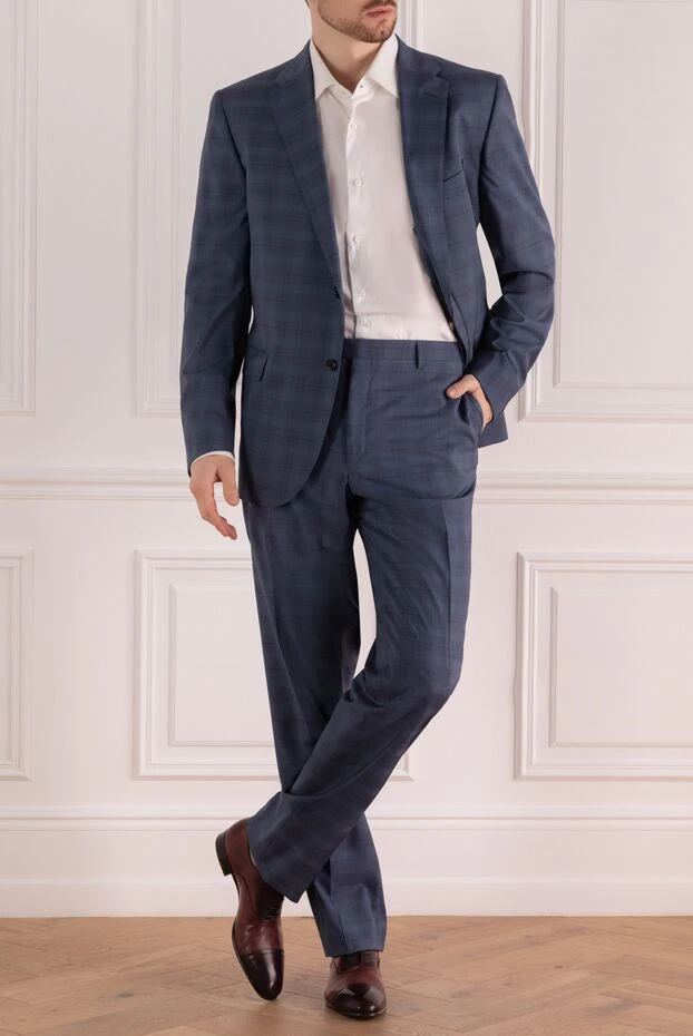 Corneliani man men's suit made of wool, blue buy with prices and photos 131863 - photo 2