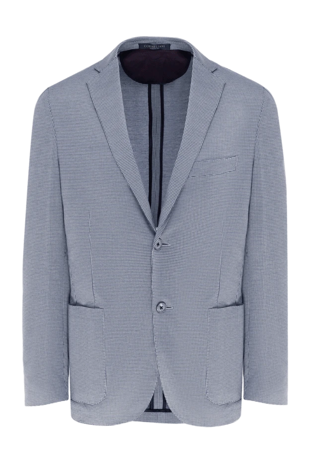 Corneliani мужские пиджак из хлопка голубой мужской купить с ценами и фото 131882 - фото 1