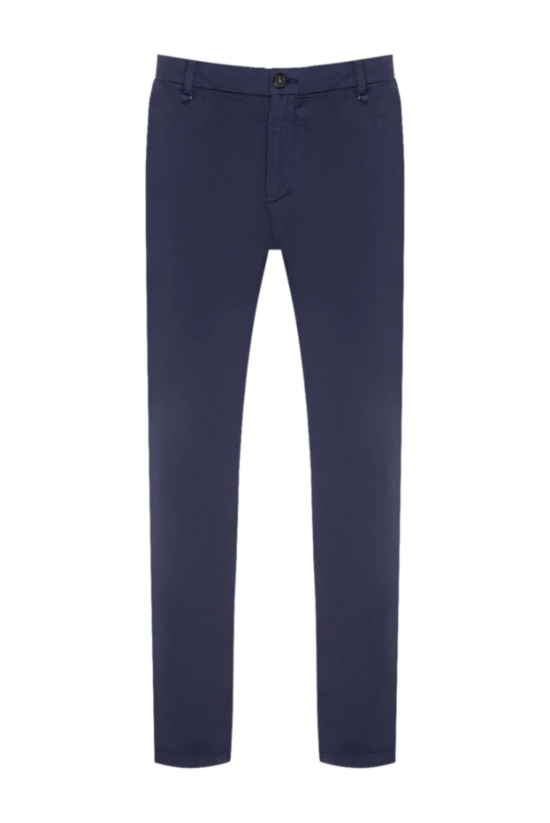 Corneliani мужские брюки из хлопка голубые мужские купить с ценами и фото 131921 - фото 1