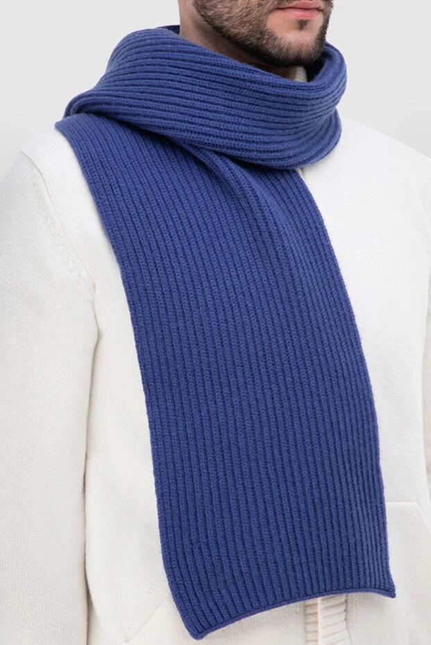 Corneliani man cashmere scarf blue for men 131948 - photo 2