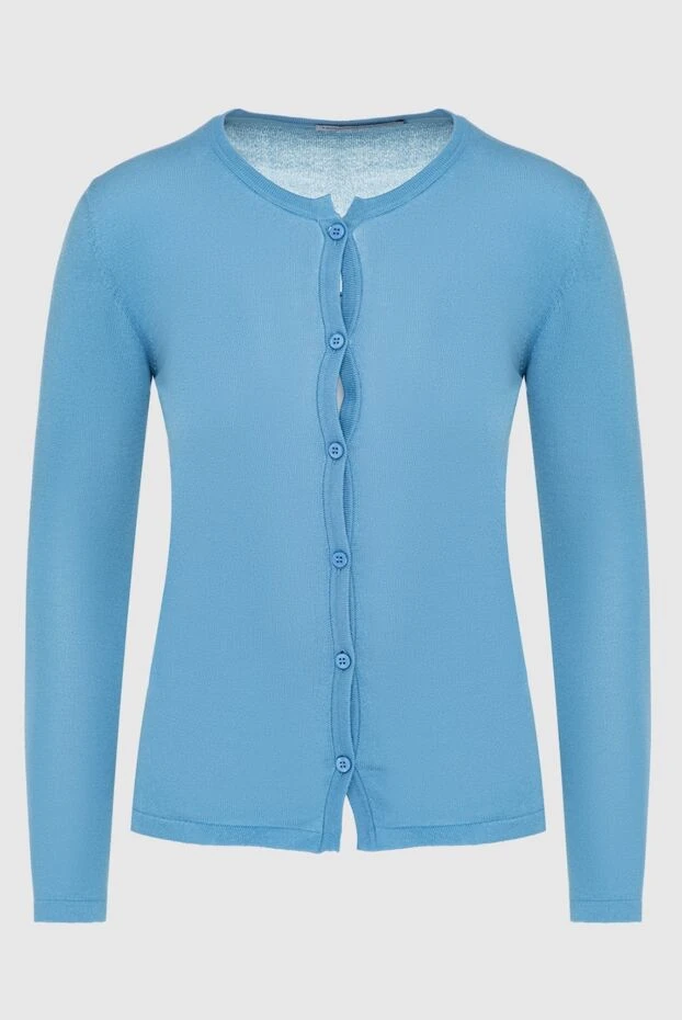 Ermanno Scervino woman blue cotton cardigan for women buy with prices and photos 131954 - photo 1