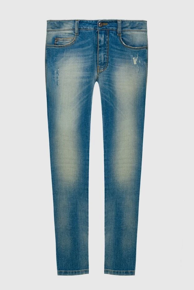 Ermanno Scervino женские джинсы из хлопка голубые женские купить с ценами и фото 131965 - фото 1