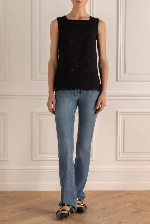 Ermanno Scervino woman women's black polyester and cotton top buy with prices and photos 131978 - photo 2