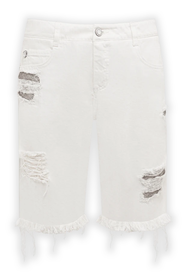 Ermanno Scervino шорты из хлопка белые женские 131982 - фото 1