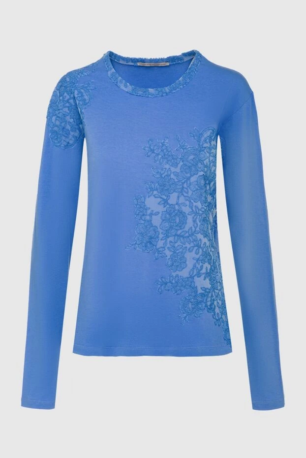 Ermanno Scervino woman blue cotton jumper for women buy with prices and photos 131998 - photo 1