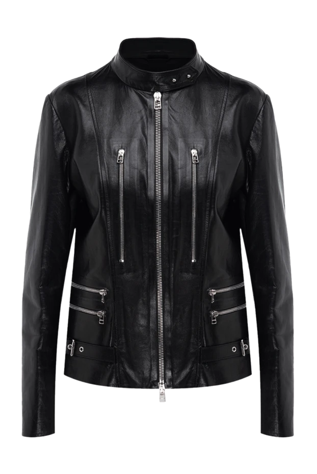 Ermanno Scervino женские куртка из кожи черная женская купить с ценами и фото 132001 - фото 1