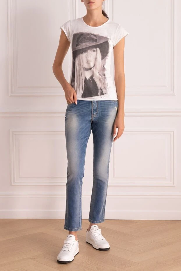 Ermanno Scervino woman blue cotton jeans for women buy with prices and photos 132006 - photo 2