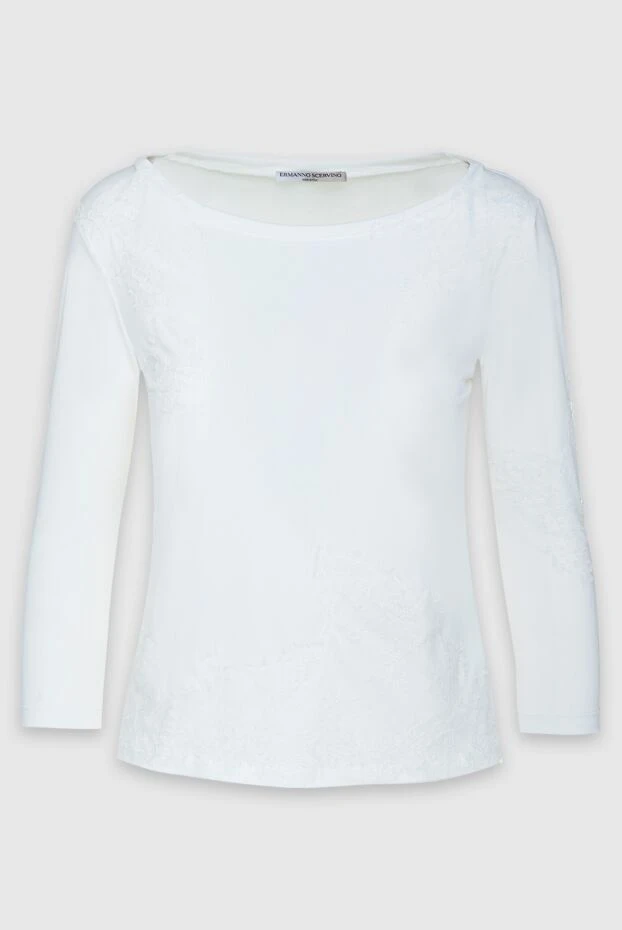Ermanno Scervino женские блуза из полиэстера белая женская купить с ценами и фото 132013 - фото 1