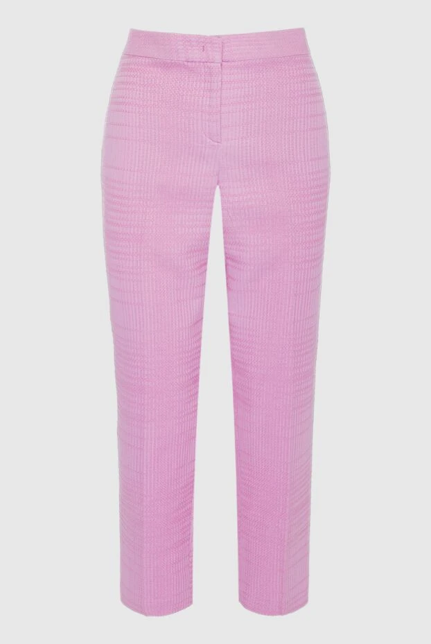 Ermanno Scervino woman pink cotton and viscose trousers for women buy with prices and photos 132026 - photo 1