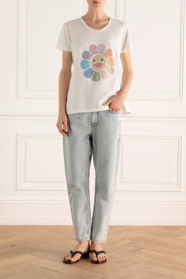 Ermanno Scervino woman white cotton t-shirt for women buy with prices and photos 132030 - photo 2