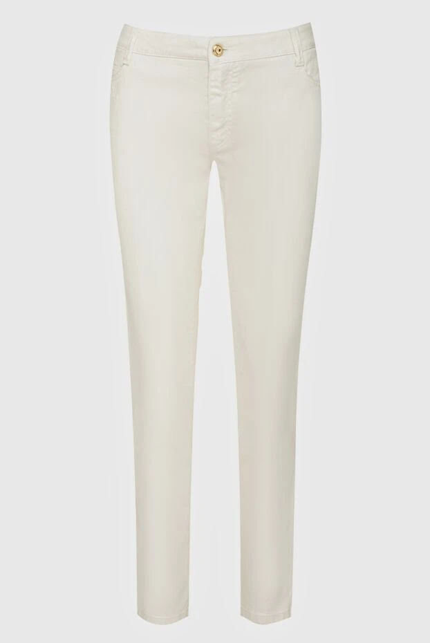 Ermanno Scervino женские джинсы из хлопка белые женские купить с ценами и фото 132031 - фото 1
