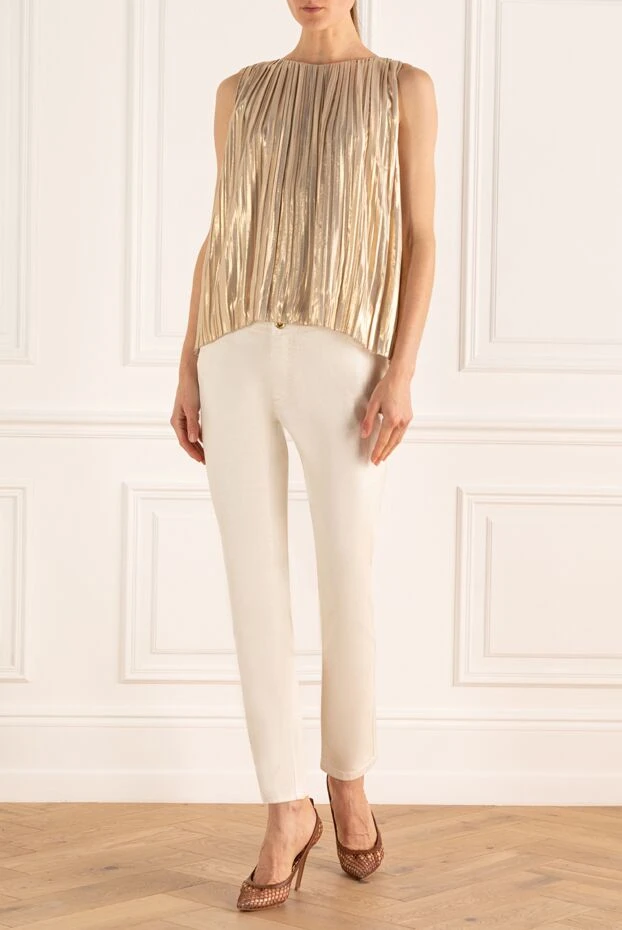 Ermanno Scervino женские джинсы из хлопка белые женские купить с ценами и фото 132031 - фото 2