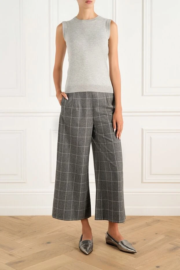 Malo woman gray wool trousers for women buy with prices and photos 132186 - photo 2