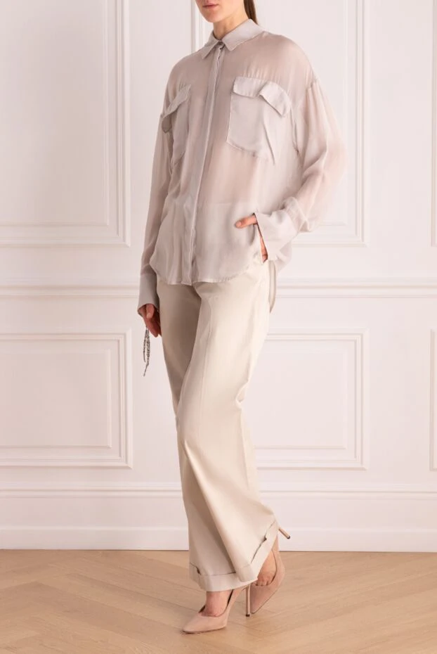 Malo woman beige cotton trousers for women buy with prices and photos 132200 - photo 2