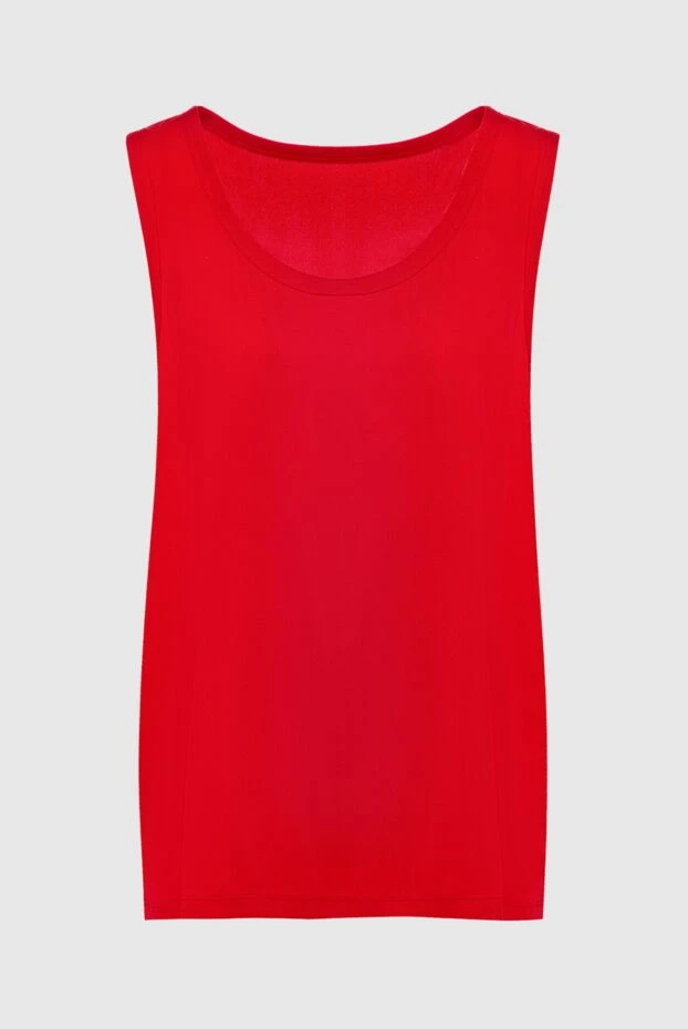 Dolce & Gabbana red silk and elastane t-shirt for women 132280 - photo 1