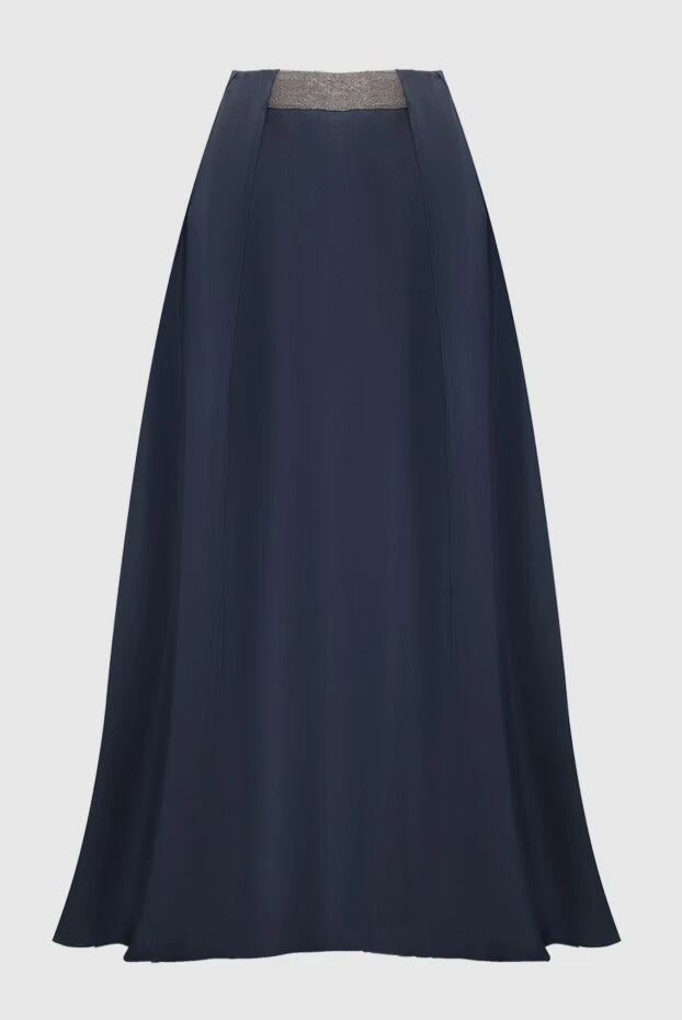 Gray silk skirt for women - photo 1