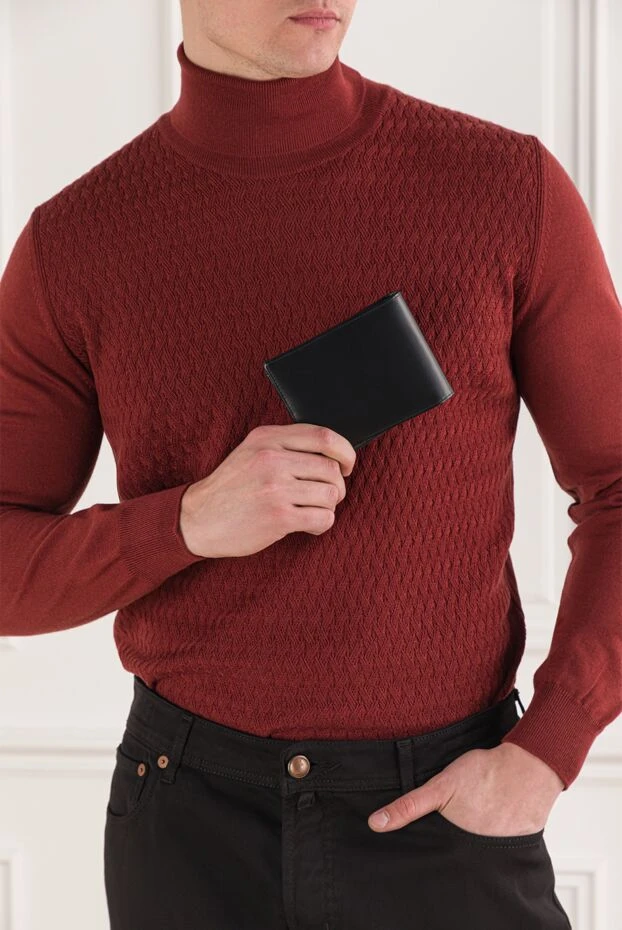 Araldi 1930 портмоне шкіряне без застібки чорне чоловіче 132780 - фото 2