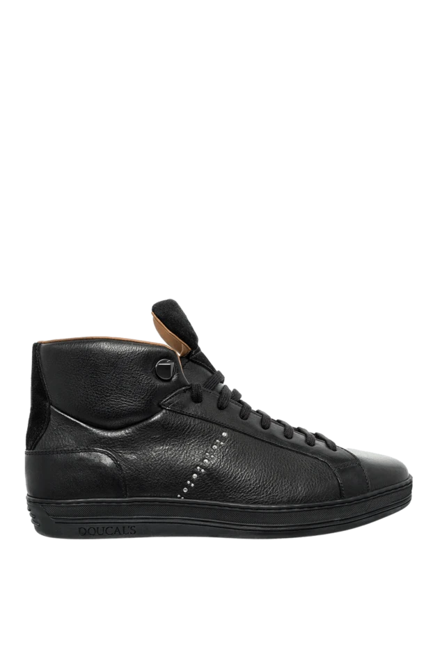 Doucal`s man black leather sneakers for men buy with prices and photos 132867 - photo 1