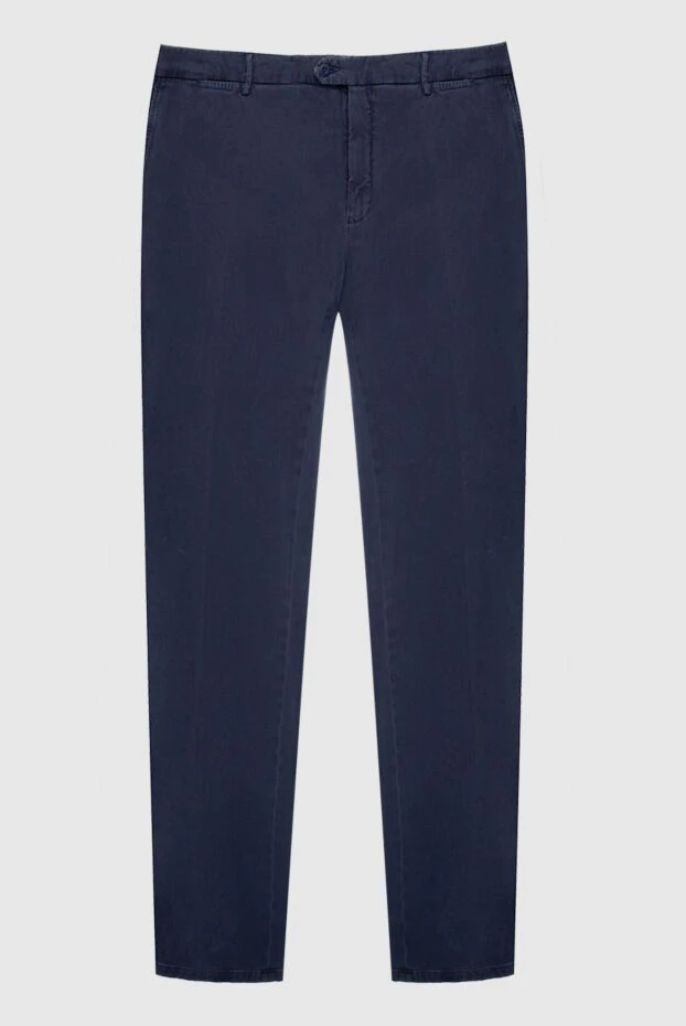 Marco Pescarolo мужские брюки из хлопка синие мужские купить с ценами и фото 132902 - фото 1