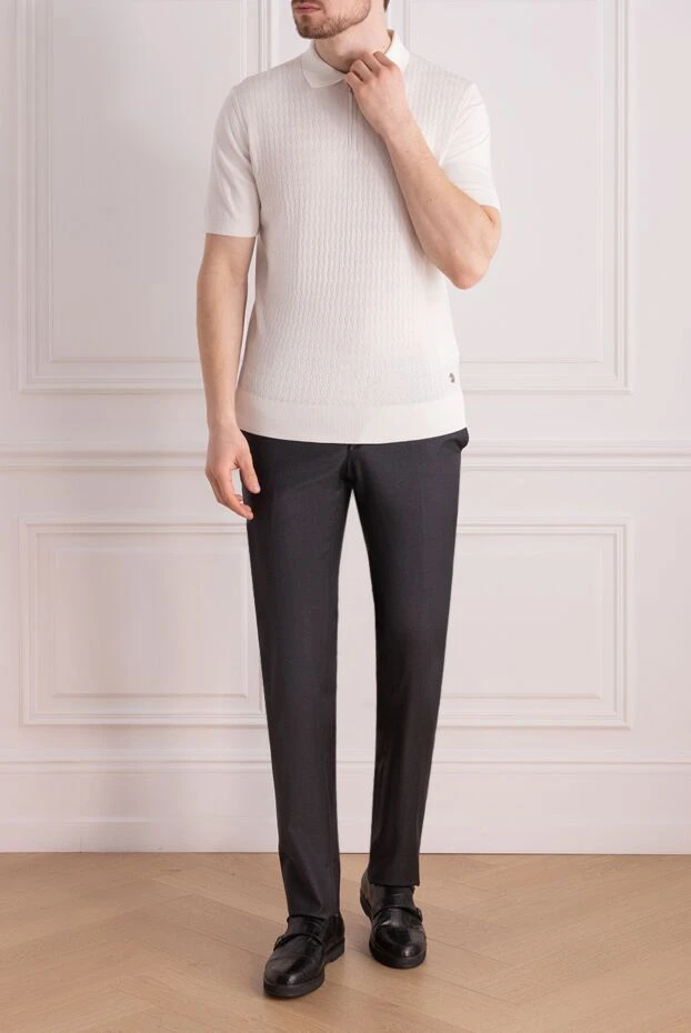 Cesare di Napoli gray wool pants for men 132909 - photo 2