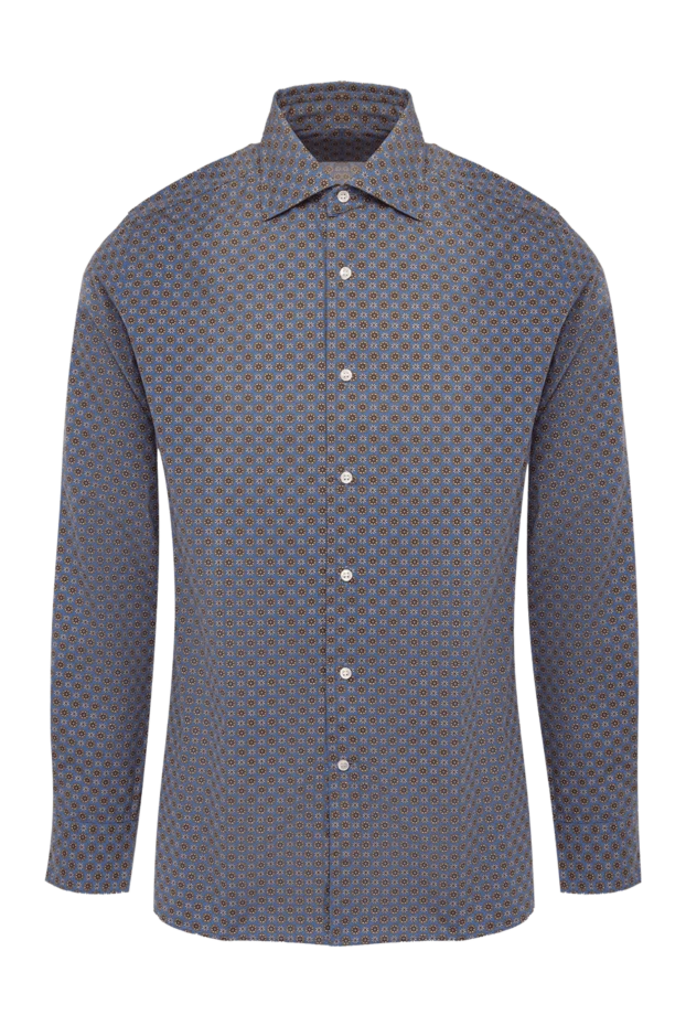 Orian blue cotton shirt for men 133064 - photo 1