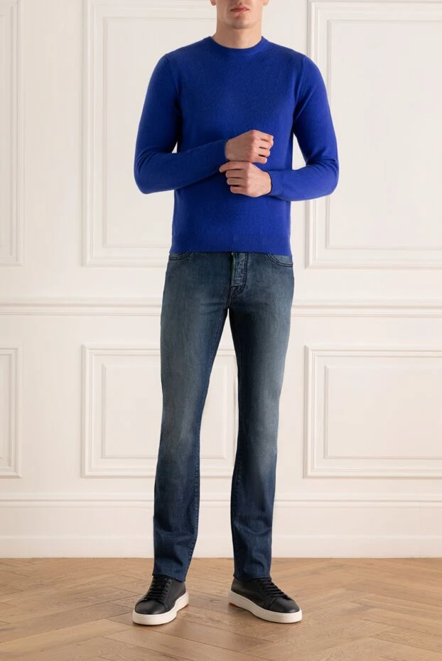 Jacob Cohen man blue cotton jeans for men buy with prices and photos 133068 - photo 2