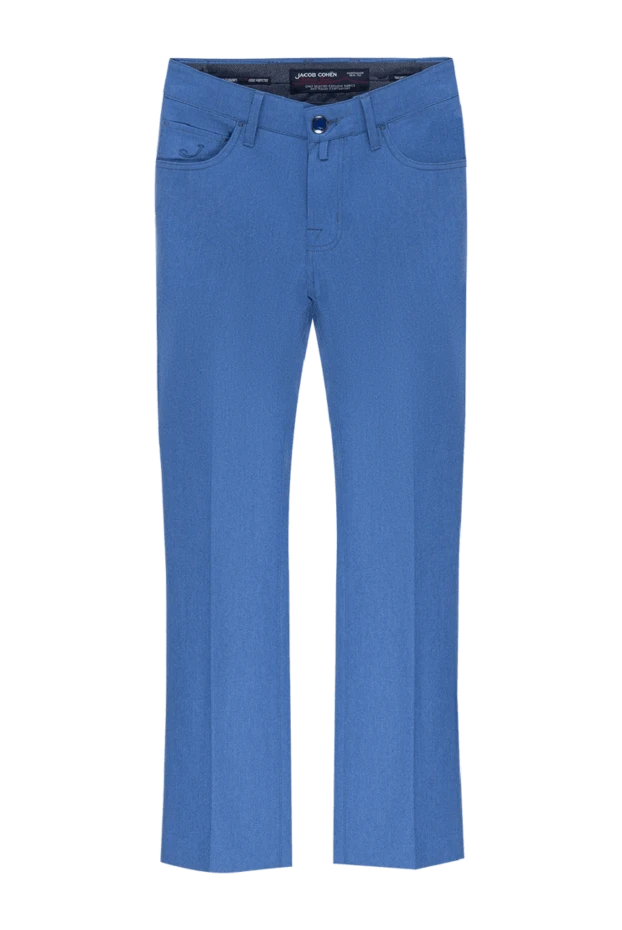Jacob Cohen man blue wool trousers for men buy with prices and photos 133071 - photo 1