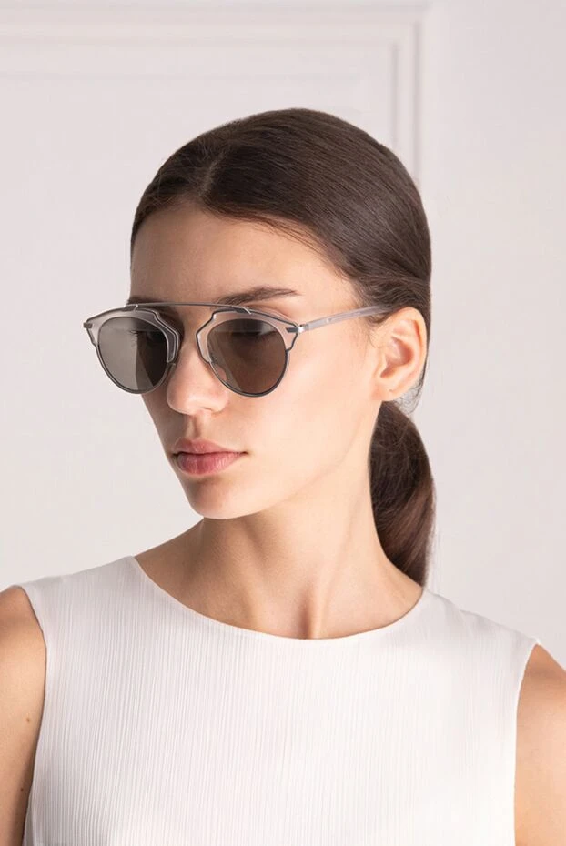 Dior женские очки солнцезащитные серые женские купить с ценами и фото 133239 - фото 2