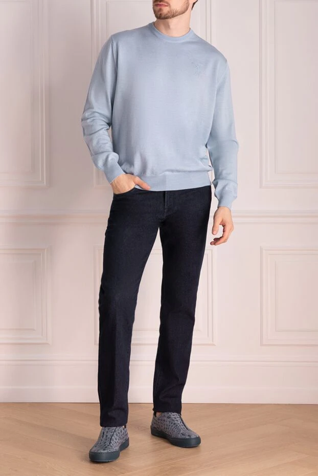 Billionaire man wool jumper blue for men buy with prices and photos 133268 - photo 2