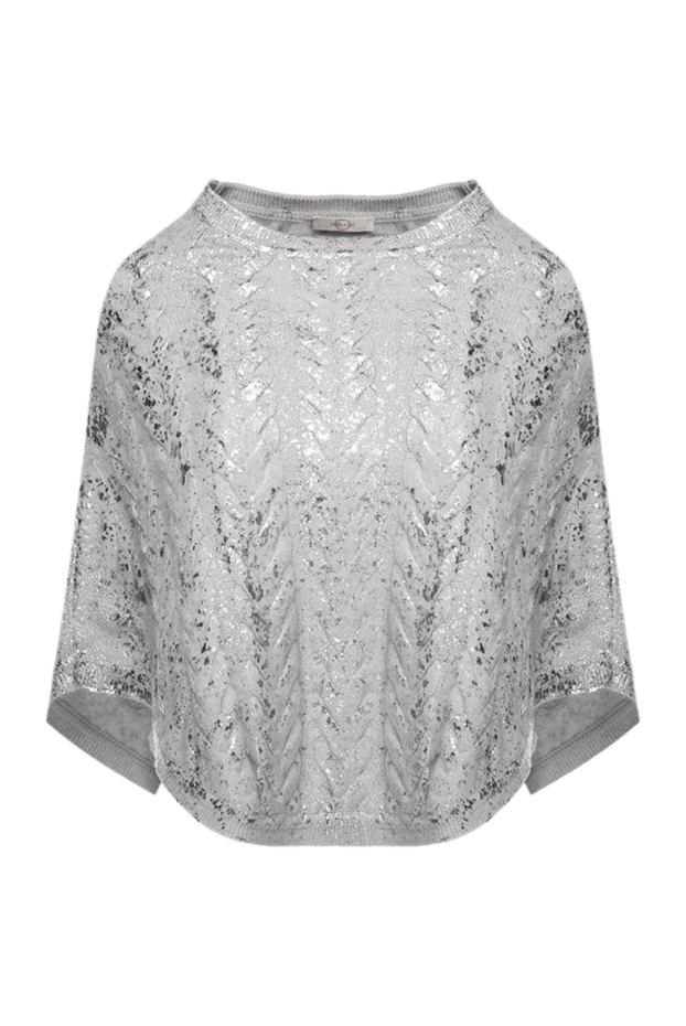 Casheart grey cashmere womens jumper with silver shimmer and loose sleeves 133296 - photo 1