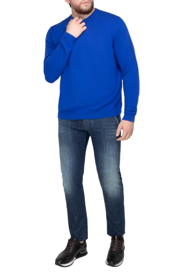 Casheart man blue cashmere jumper for men 133337 - photo 2